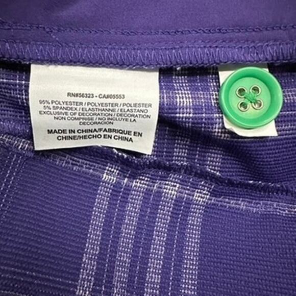 Nike Golf Dri-Fit Women's Size 8 Pebble Beach Plaid Pants Outdoor Activewear - Picture 10 of 11